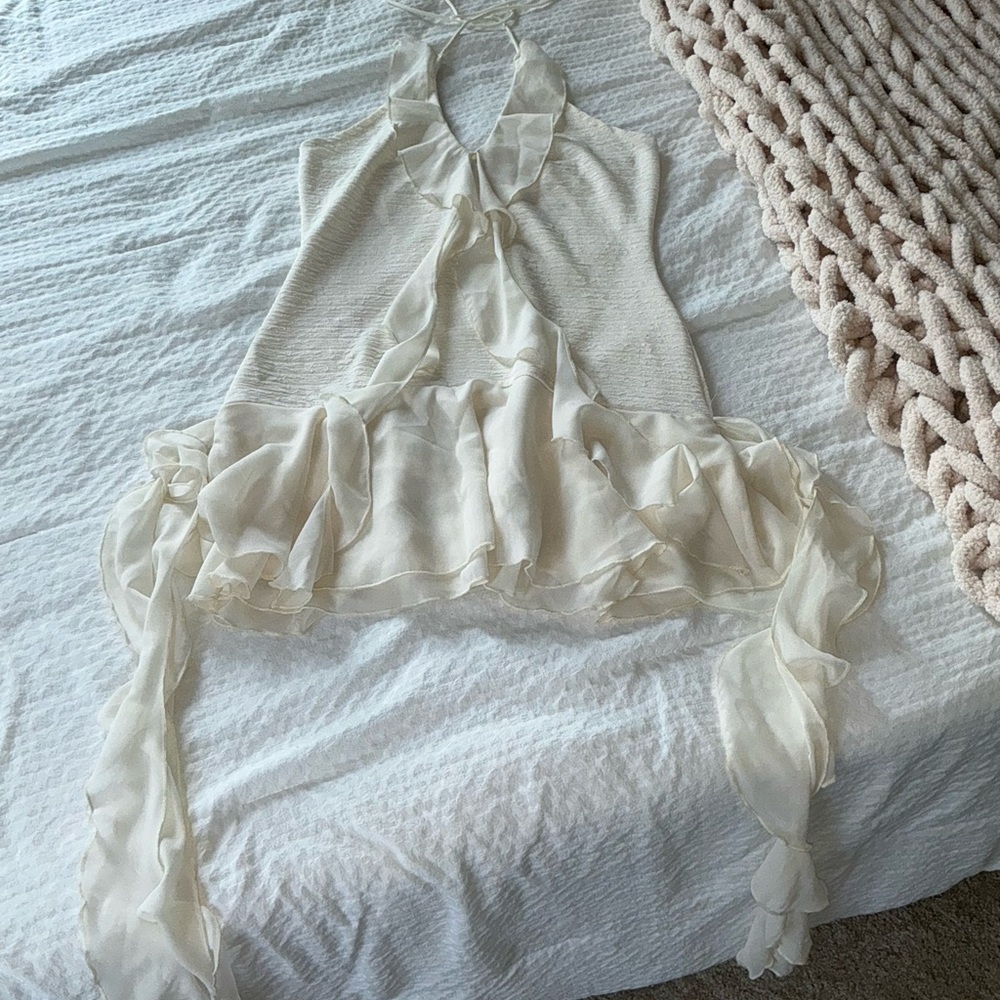 Elegant Cream Mini Dress